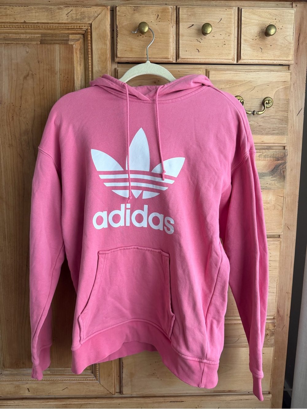 adidas Pink Trefoil Pullover Hoodie